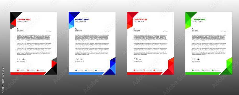 Wall mural Clean And Corporate Business Letterhead Template.eps