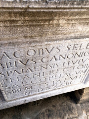 ancient stone carving on the wall