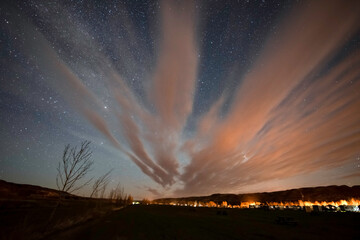 Long Exposure of Clouds at Night