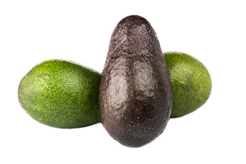 Avocado isolated on white background. Avocado close-up.