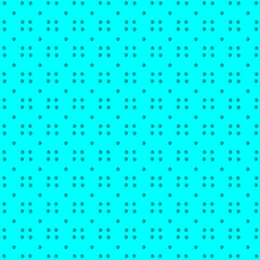 Blue background with black dots for design.