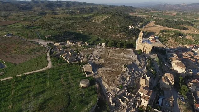 Corbera d'Ebre pueblo de la Comarca de la Terra Alta Tarragona, escenario de la Batalla de l'Ebre