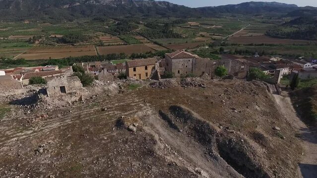 Corbera d'Ebre pueblo de la Comarca de la Terra Alta Tarragona, escenario de la Batalla de l'Ebre