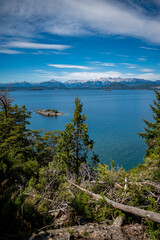 lake and mountains