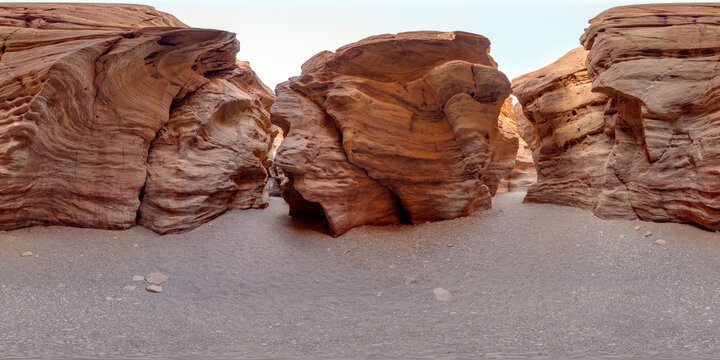 Cliffs of the Red Canyon in the Eilat Mountains, Israel
