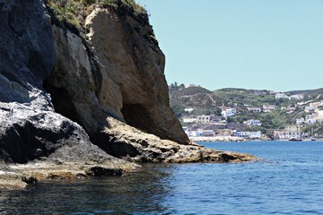 Fototapeta premium Italy, Lazio: Foreshortening of Ponza Sea.