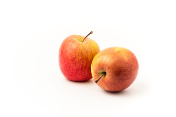 2 Apples in a white background