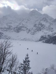Winter near Morskie Oko Tatras Mountains
