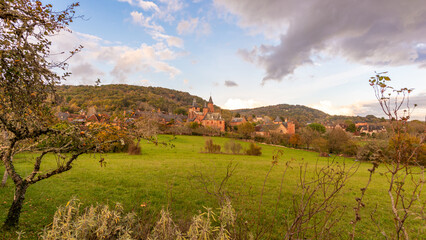 A general view of Collonges-la-Rouge in Correze, France