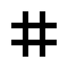 Fototapeta na wymiar Grid Icon, Diez Icon, # Icon, # Symbol