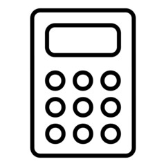 Electronic Calculator Flat Icon Isolated On White Background