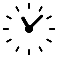 Timer Clock Flat Icon Isolated On White Background