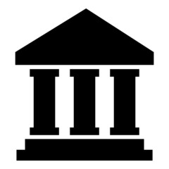Bank Flat Icon Isolated On White Background
