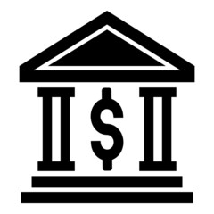Bank Flat Icon Isolated On White Background