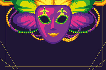mardi gras purple mask