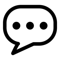 Message Flat Icon Isolated On White Background