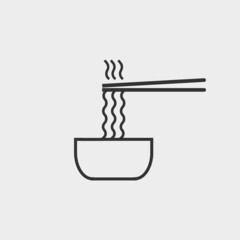 Noodles vector icon illustration sign 