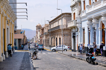 Street in Arequipa, Peru. Street photo. - 485417006