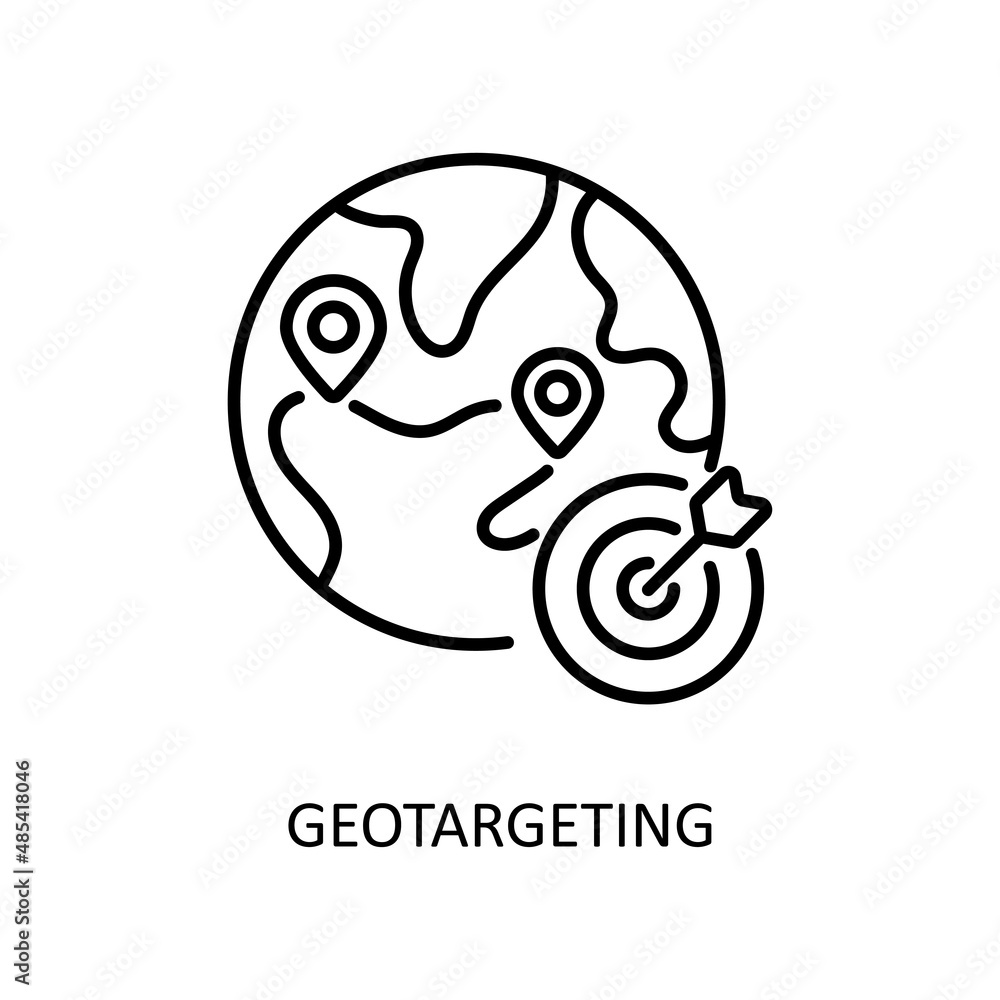 Aufkleber geotargeting vector outline icons for your digital or print projects.