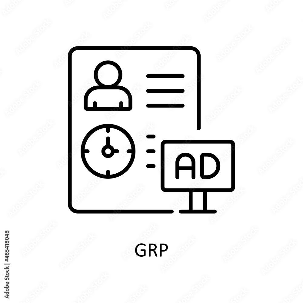 Poster grp vector outline icons for your digital or print projects.