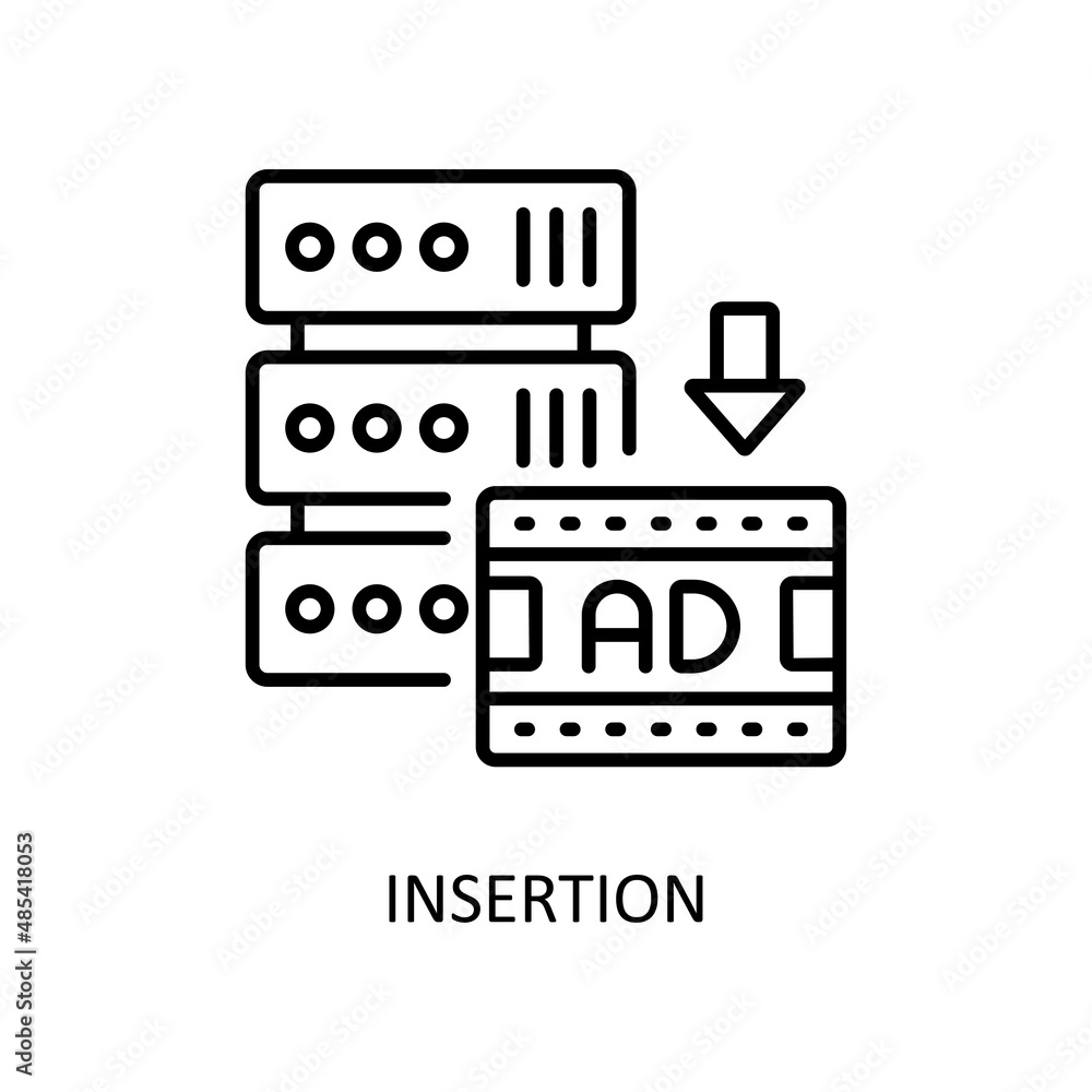 Poster insertion vector outline icons for your digital or print projects.