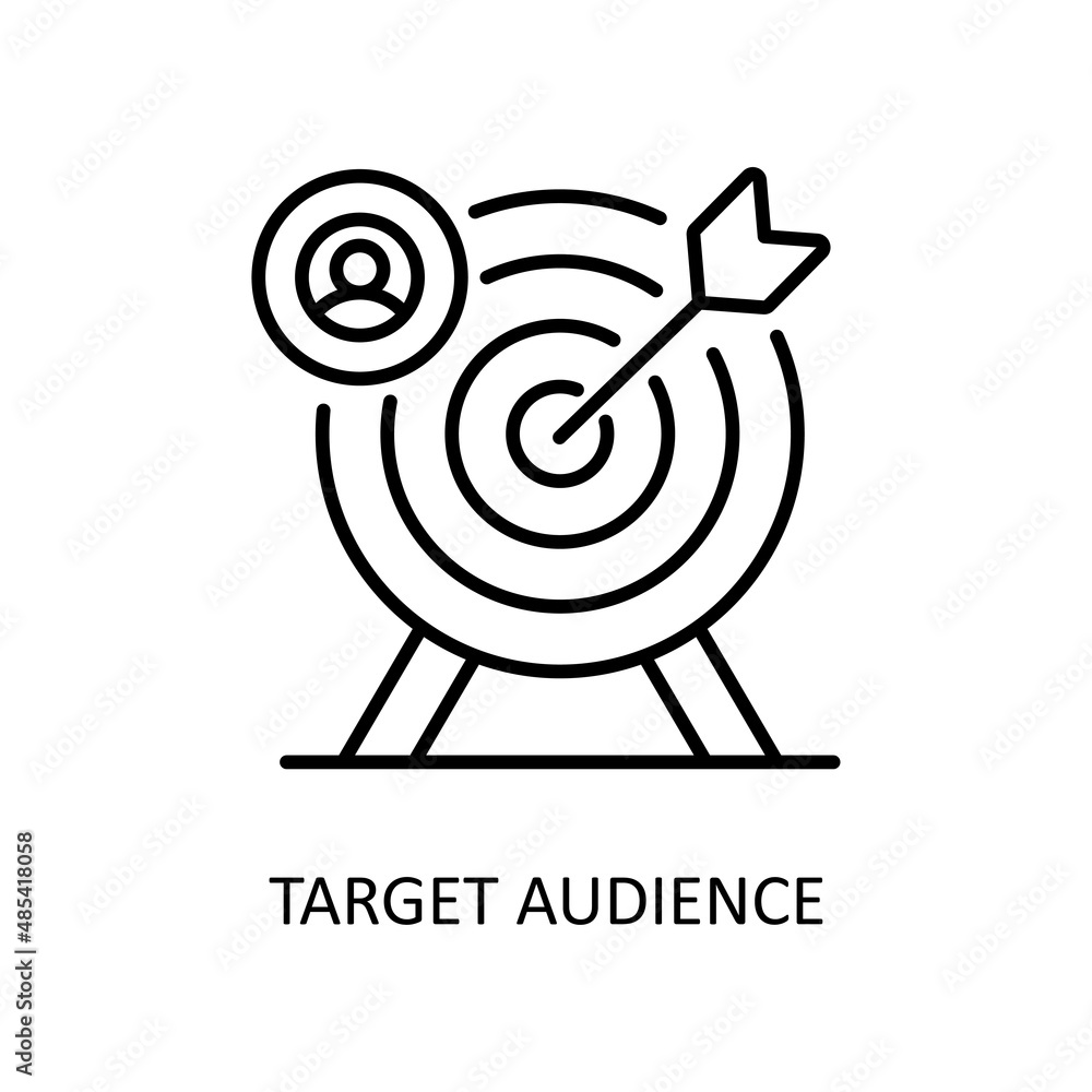 Poster target audience vector outline icons for your digital or print projects.
