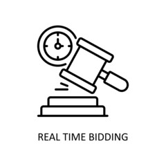 Real Time Bidding Vector Outline icons for your digital or print projects.