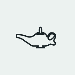 Magic lamp vector icon illustration sign 
