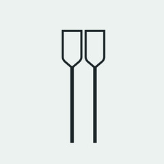 Paddle vector icon illustration sign 