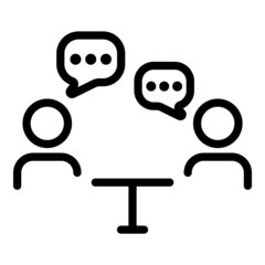 Business Meeting Flat Icon Isolated On White Background