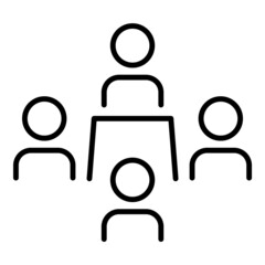 Business Meeting Flat Icon Isolated On White Background