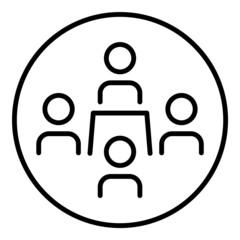 Business Meeting Flat Icon Isolated On White Background