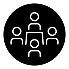 Business Meeting Flat Icon Isolated On White Background