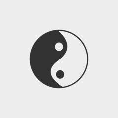 Yin yang vector icon illustration sign 