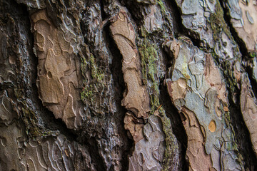 close up tree bark in forest