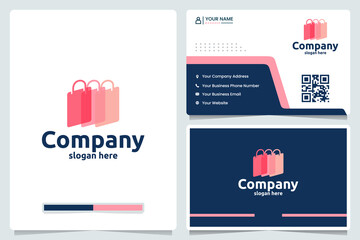 shopping bag , logo design and business card