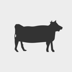 Cow vector icon illustration sign 