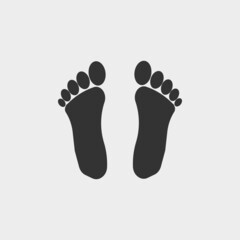 Foot print vector icon illustration sign 