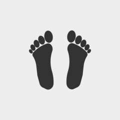 Foot print vector icon illustration sign 
