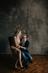 Obraz premium Beautiful young couple in love