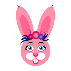 Easter Bunny in cartoon style. Vector illustration