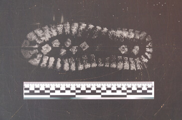 shoe footprint forensic ruler