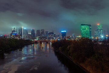 Obraz premium Philadelphia in the clouds