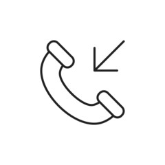 Incoming call icon. High quality black vector illustration.