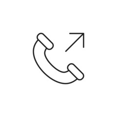 Incoming call, outgoing call icon. High quality black vector illustration.