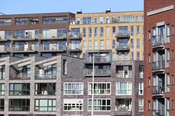 Amsterdam Houthaven District Modern Brick Buildings, Netherlands
