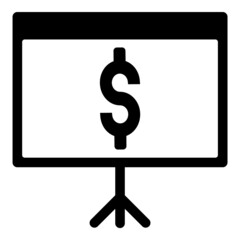  Finance Presentation Flat Icon Isolated On White Background