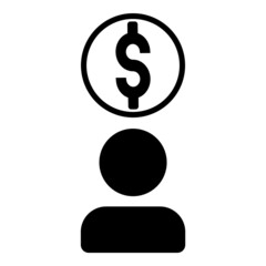 Investor Money Flat Icon Isolated On White Background