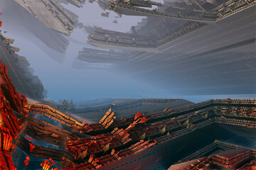 Fantasy illustration. Destruction.