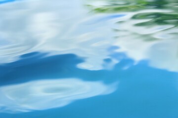 Fototapeta premium Defocus of blue water abstract background 